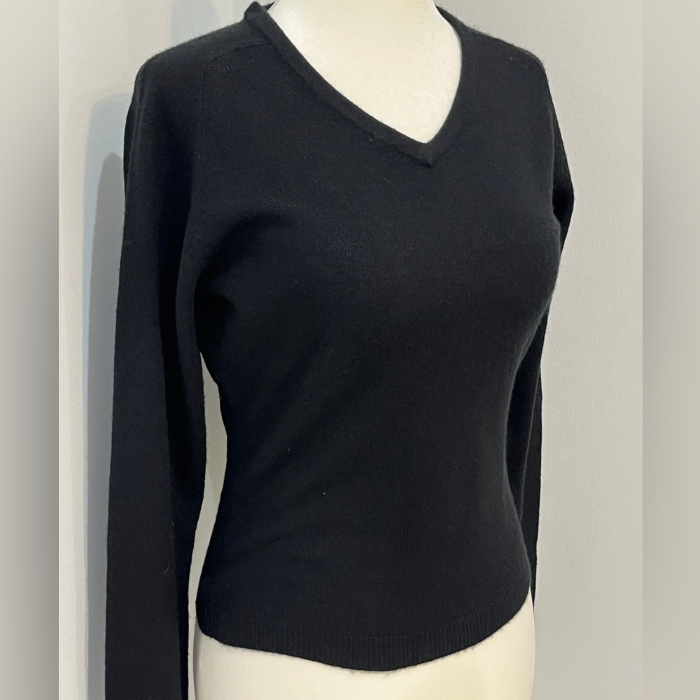 Jamie Scott Black V-Neck Sweater